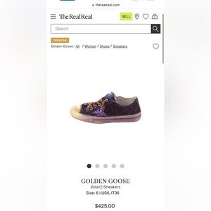golden goose purple velvet 36 Authentic